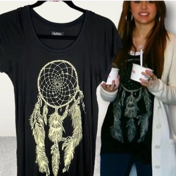 Lauren Moshi Dreamcatcher Women’s Black Short Sleeve Tee Size Small & XS - Picture 1 of 6